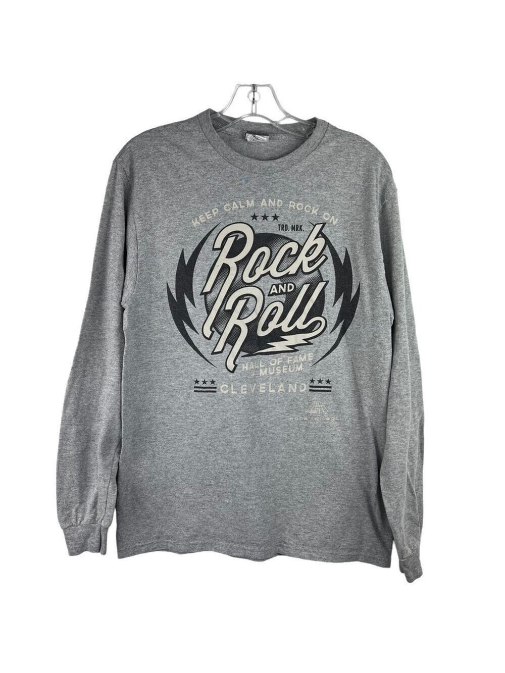 EUC-VINTAGE Rock And Roll Hall Of Fame Museum Long Sleeve, Crew Neck Shirt MD